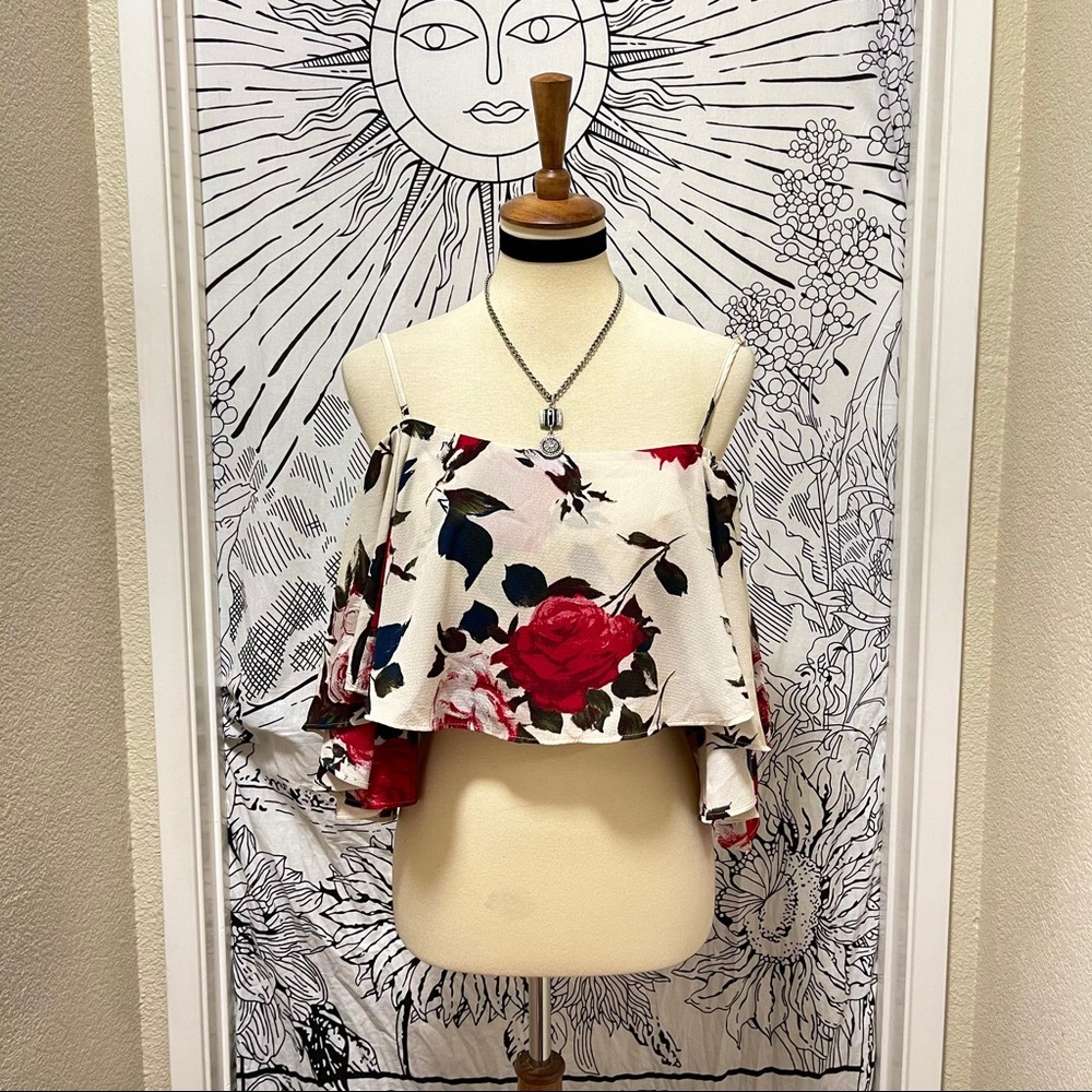 🌈 Beautiful romantic roses top - Picture 2 of 11